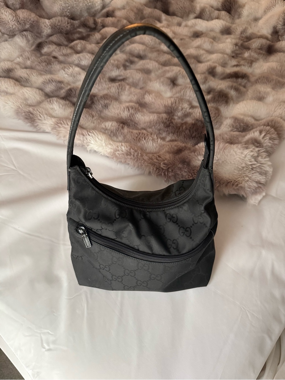 Gucci Nylon Hobo Shoulder Bag